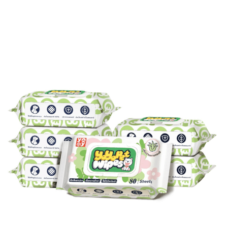 ทิชชู่เปียกสำหรับสัตว์เลี้ยง YOYO PET ( แพ็ค 6) รุ่น PET0017_0